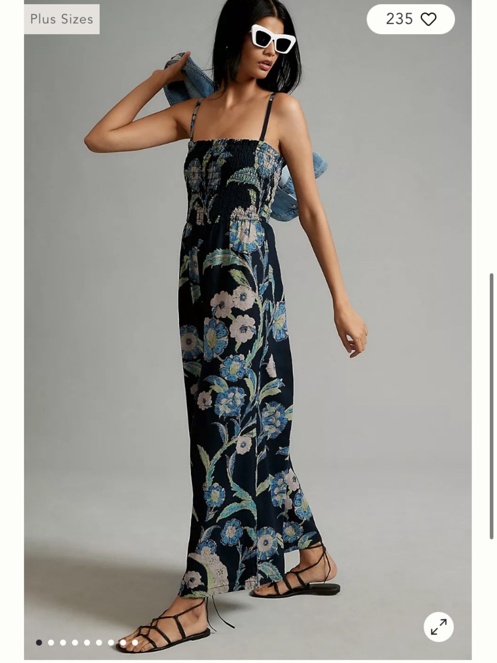 Pilcro Smocked Printed Jumpsuit